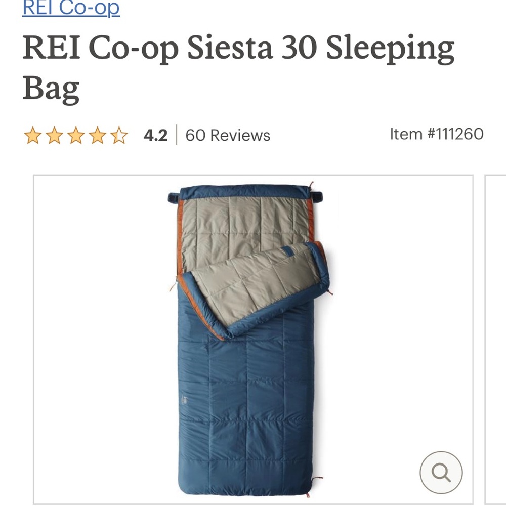 REI Co-Op Siesta 30°F Sleeping Bag, Long